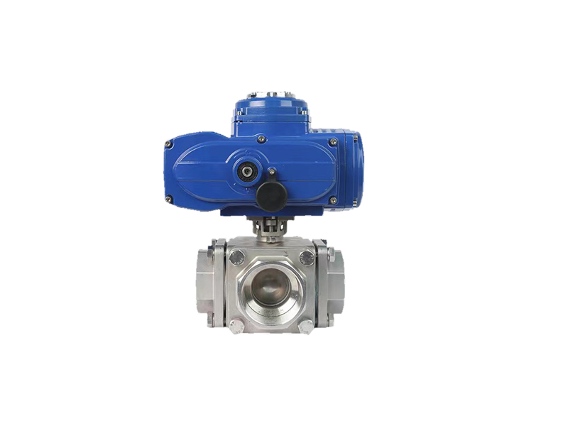 进口电动四通球阀
