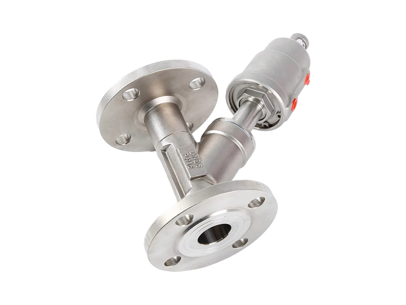 进口法兰气动角座阀